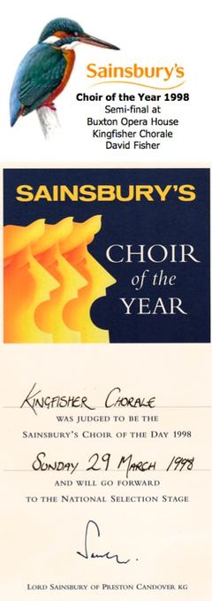 David Fisher - SAINSBURY'S/BBC CHOIR OF THE YEAR COMPETITION 1998
