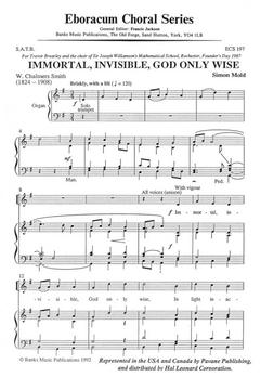 Simon Mold - Immortal, Invisible, God Only Wise