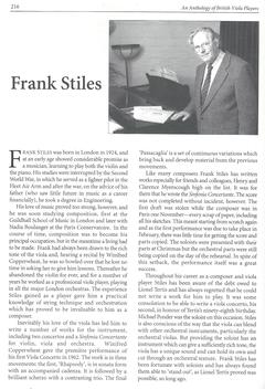 Frank Stiles - Four Pieces for Solo Viola